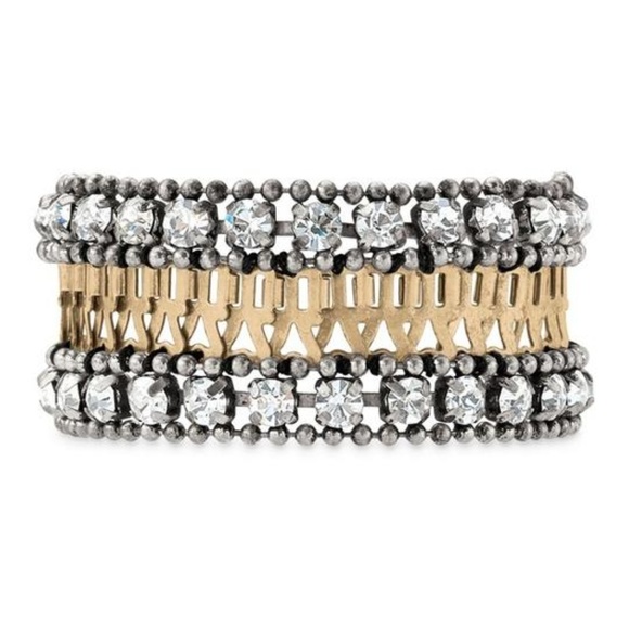 Stella & Dot | Vintage Mixed Metal/Rhinestone Embellished Portia Bracelet - Picture 2 of 7